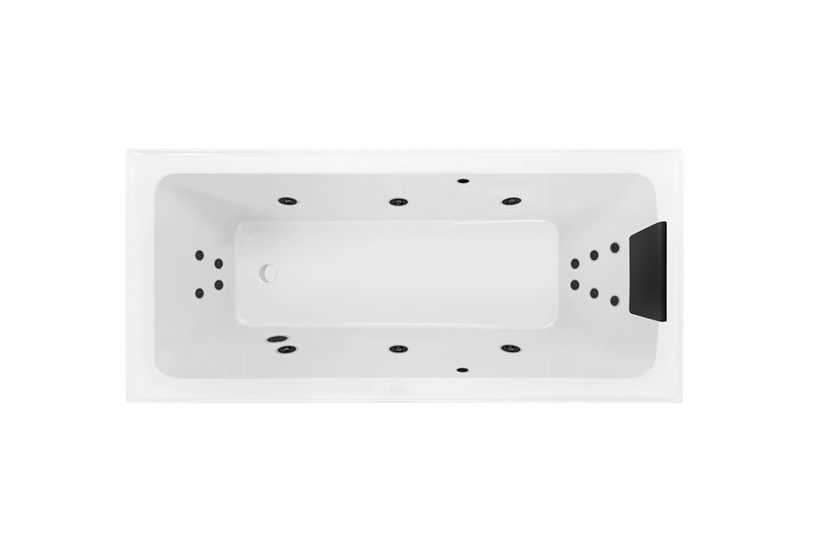 DECINA SHENSEKI INSET DOLCE VITA SPA BATH GLOSS WHITE (AVAILABLE IN 1395MM, AND 1515MM) WITH 16-JETS
