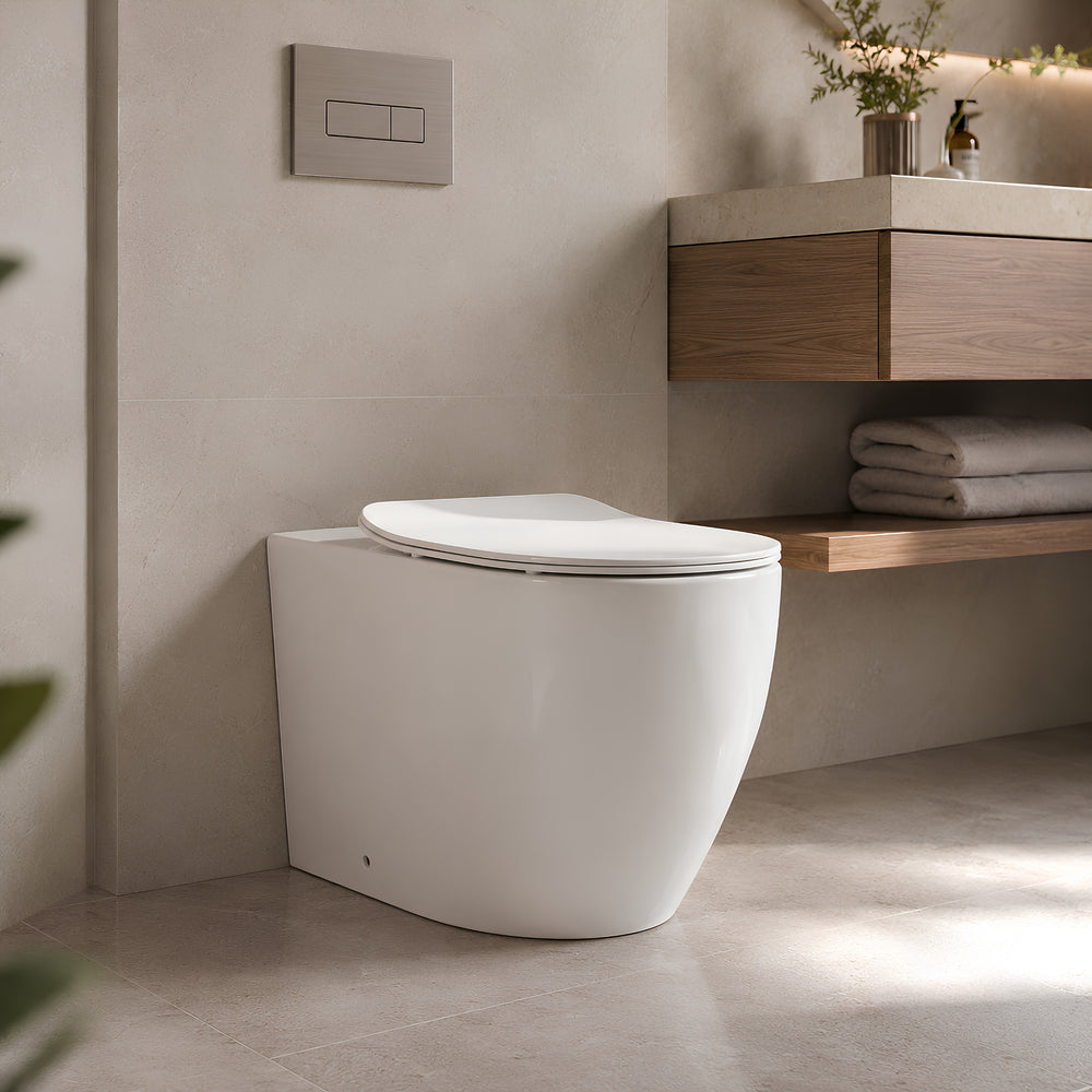 VITO VEX WALL FACED TOILET SUITE WITH GEBERIT IN WALL CISTERN PACKAGE GLOSS WHITE