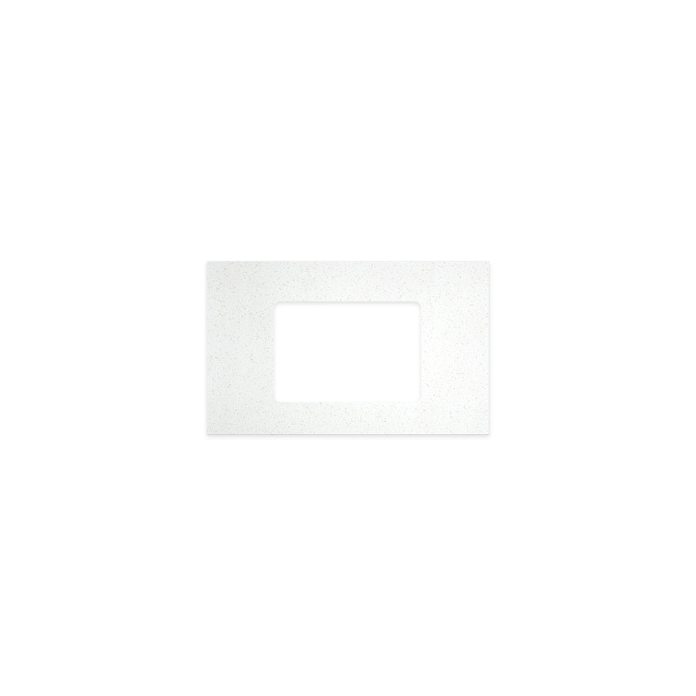 FIENZA SNOWFLAKE RECTANGULAR SOLID SURFACE BENCHTOP WITH UNDERMOUNT BASIN HOLE (AVAILABLE IN 600MM, 750MM, 900MM, 1200MM, 1500MM AND 1800MM)