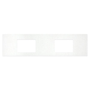 FIENZA SNOWFLAKE RECTANGULAR SOLID SURFACE BENCHTOP WITH DOUBLE UNDERMOUNT BASIN HOLE & TAP HOLES (AVAILABLE IN 1500MM AND 1800MM)