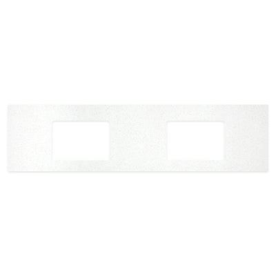 FIENZA SNOWFLAKE RECTANGULAR SOLID SURFACE BENCHTOP WITH DOUBLE UNDERMOUNT BASIN HOLE & TAP HOLES (AVAILABLE IN 1500MM AND 1800MM)