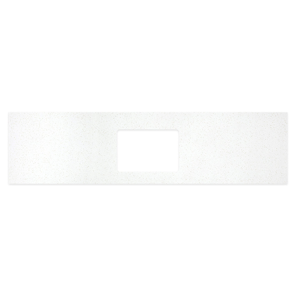 FIENZA SNOWFLAKE RECTANGULAR SOLID SURFACE BENCHTOP WITH UNDERMOUNT BASIN HOLE (AVAILABLE IN 600MM, 750MM, 900MM, 1200MM, 1500MM AND 1800MM)