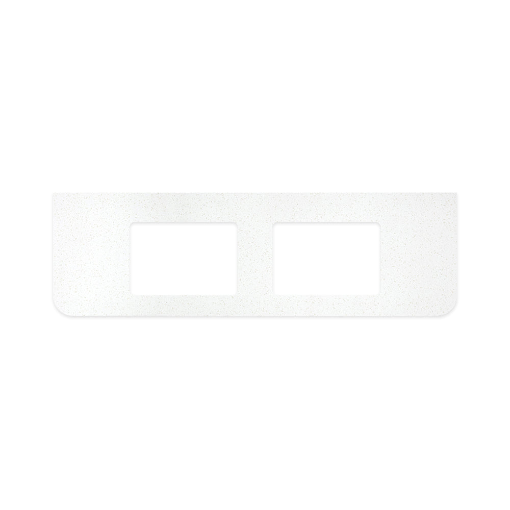 FIENZA SNOWFLAKE CURVED SOLID SURFACE BENCHTOP WITH SINGLE UNDERMOUNT BASIN HOLE (AVAILABLE IN 750MM, 900MM, 1200MM AND 1500MM)