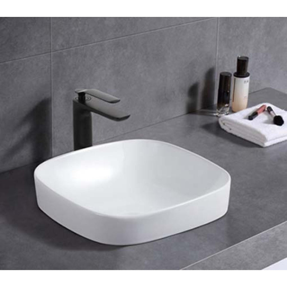 RIVA SPENCER SEMI-INSET BASIN GLOSS WHITE 370MM