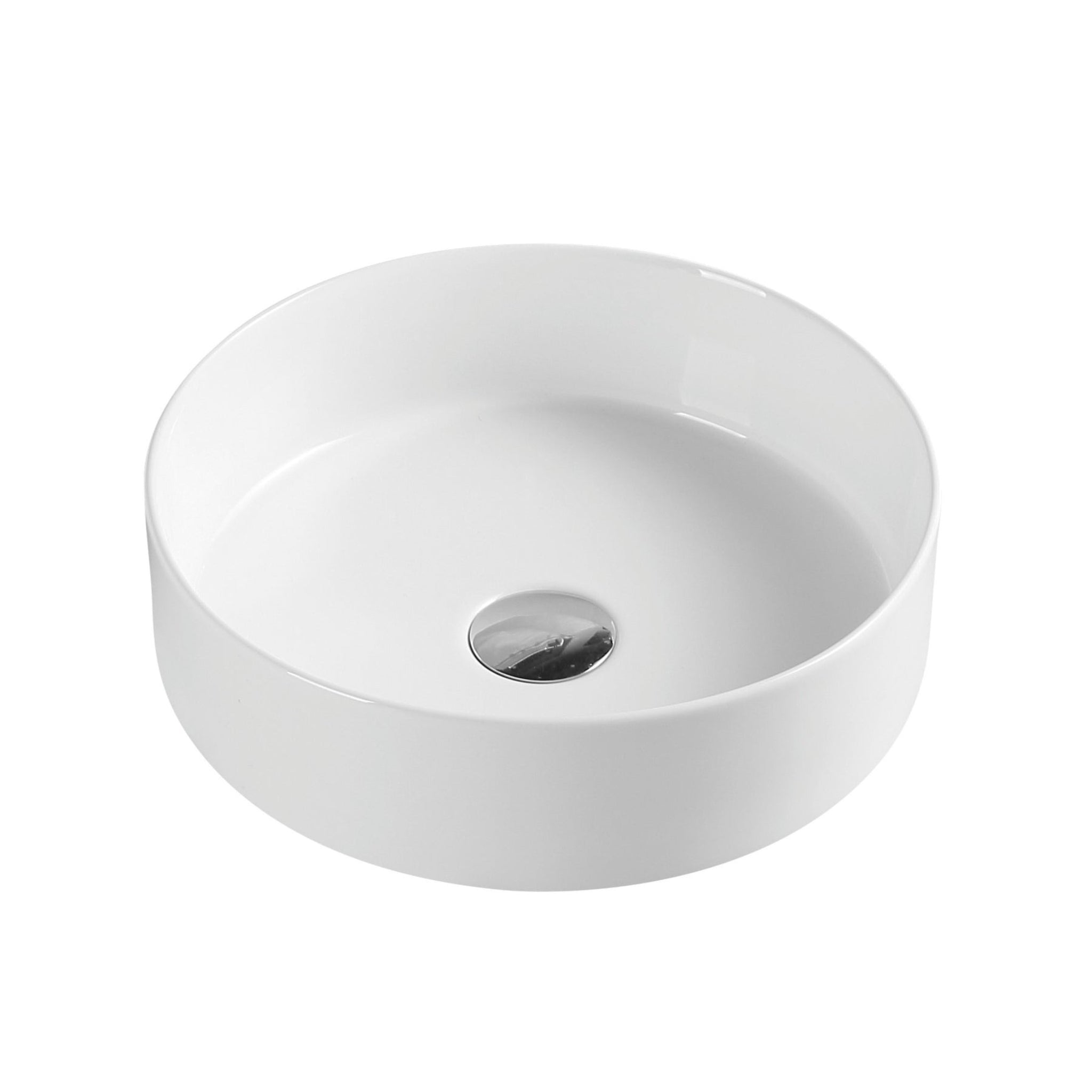 MERCIO SPIN ROUND ABOVE COUNTER BASIN GLOSS WHITE 355MM
