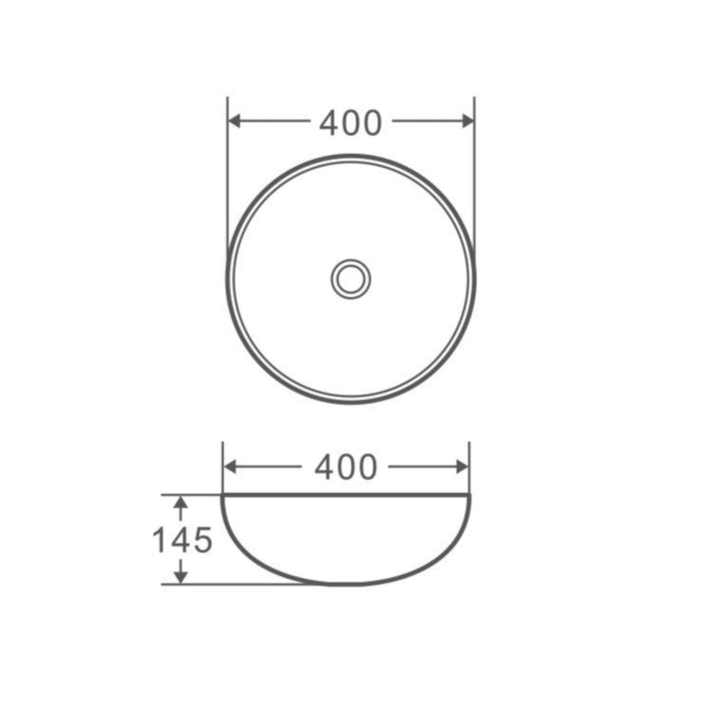 MERCIO SPIN ROUND ABOVE COUNTER BASINS GLOSS WHITE 145MM
