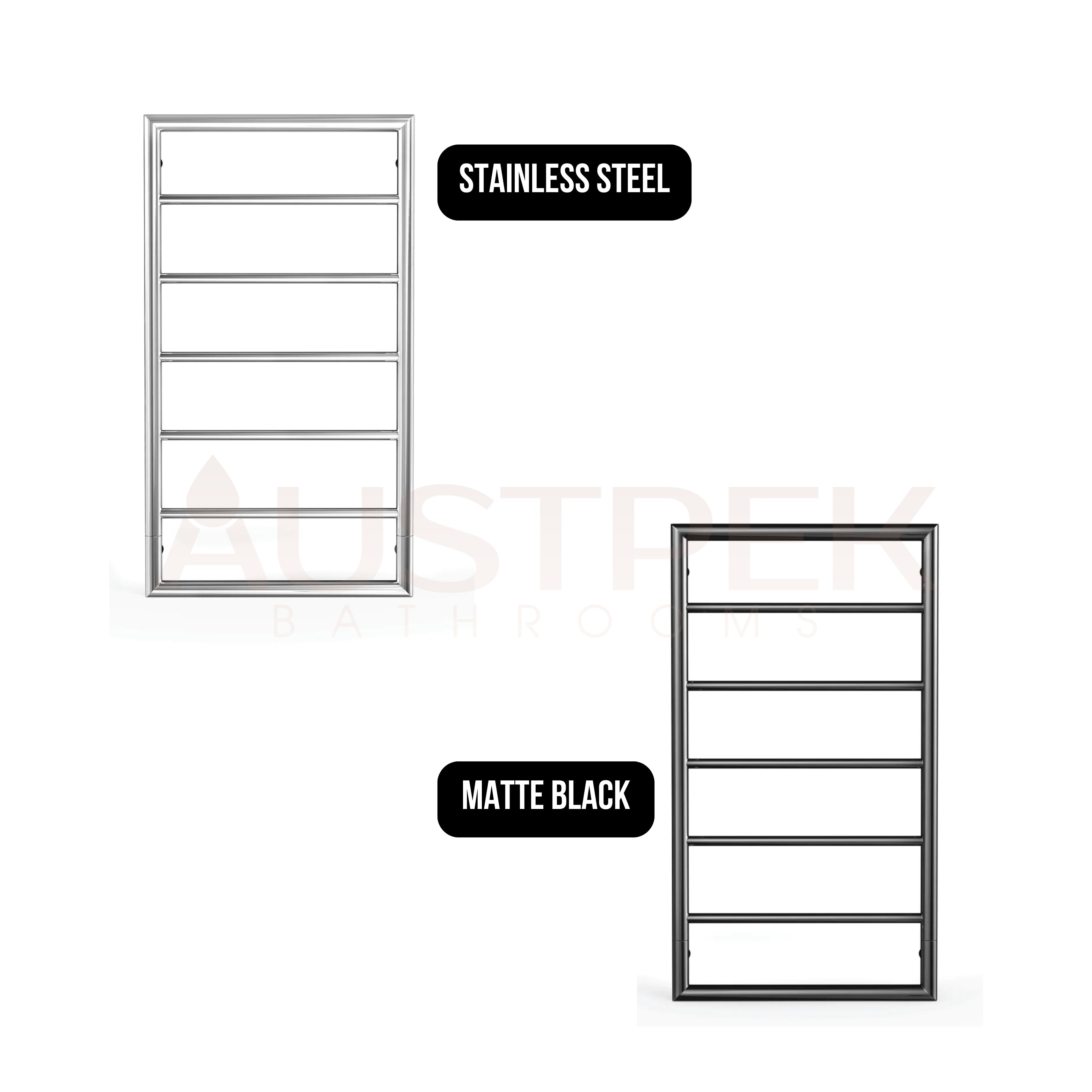 THERMOGROUP JEEVES SPARTAN BOXX HEATED TOWEL RAIL STAINLESS STEEL 930MM