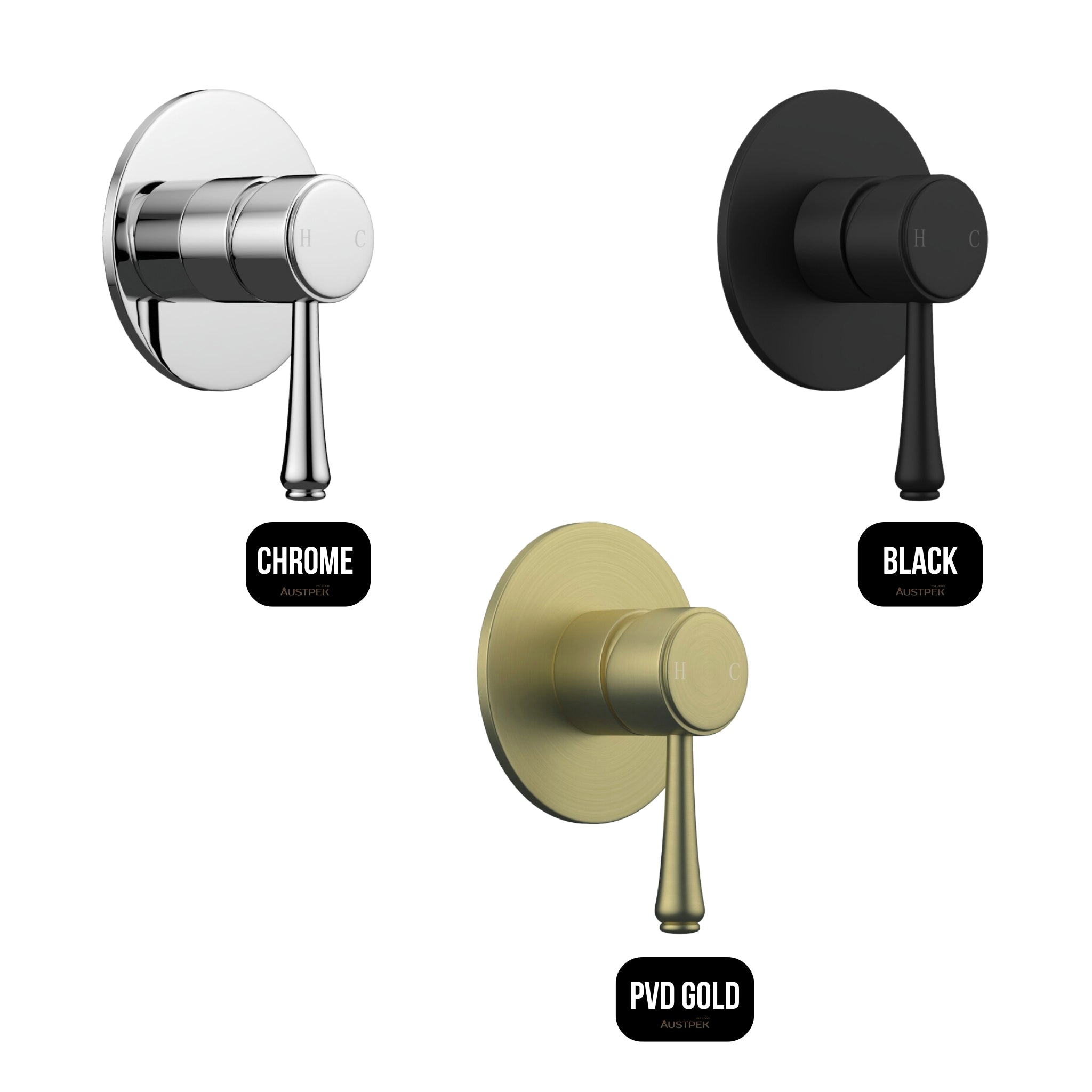 LINKWARE AUGUSTINE LEAD FREE WALL MIXER 100MM PVD GOLD