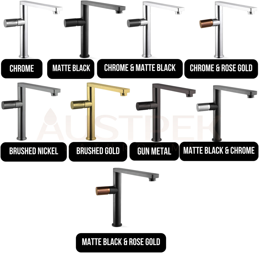 LINKWARE GABE SINK MIXER 250MM MATTE BLACK