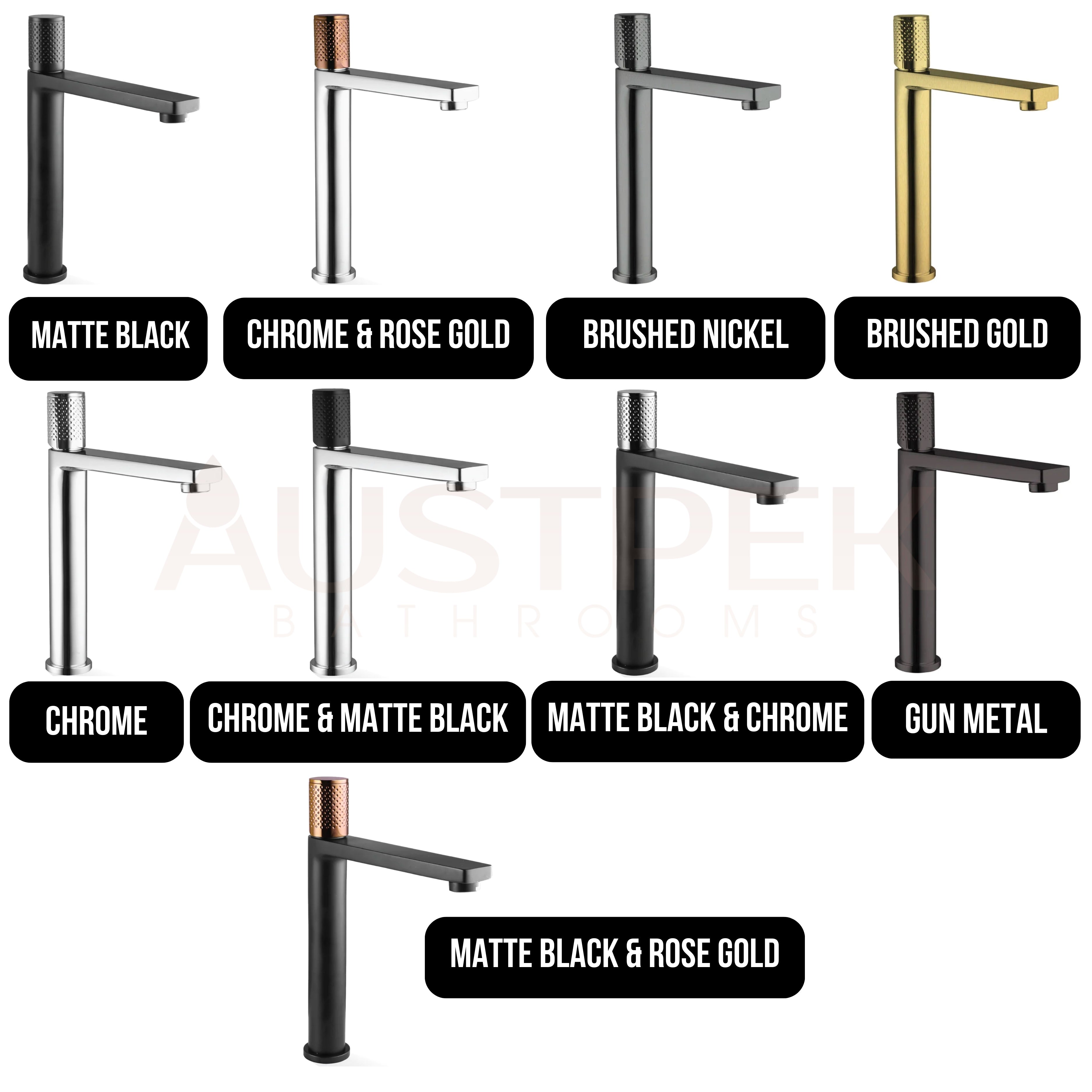 LINKWARE GABE HIGH RISE MIXER MATTE BLACK AND CHROME