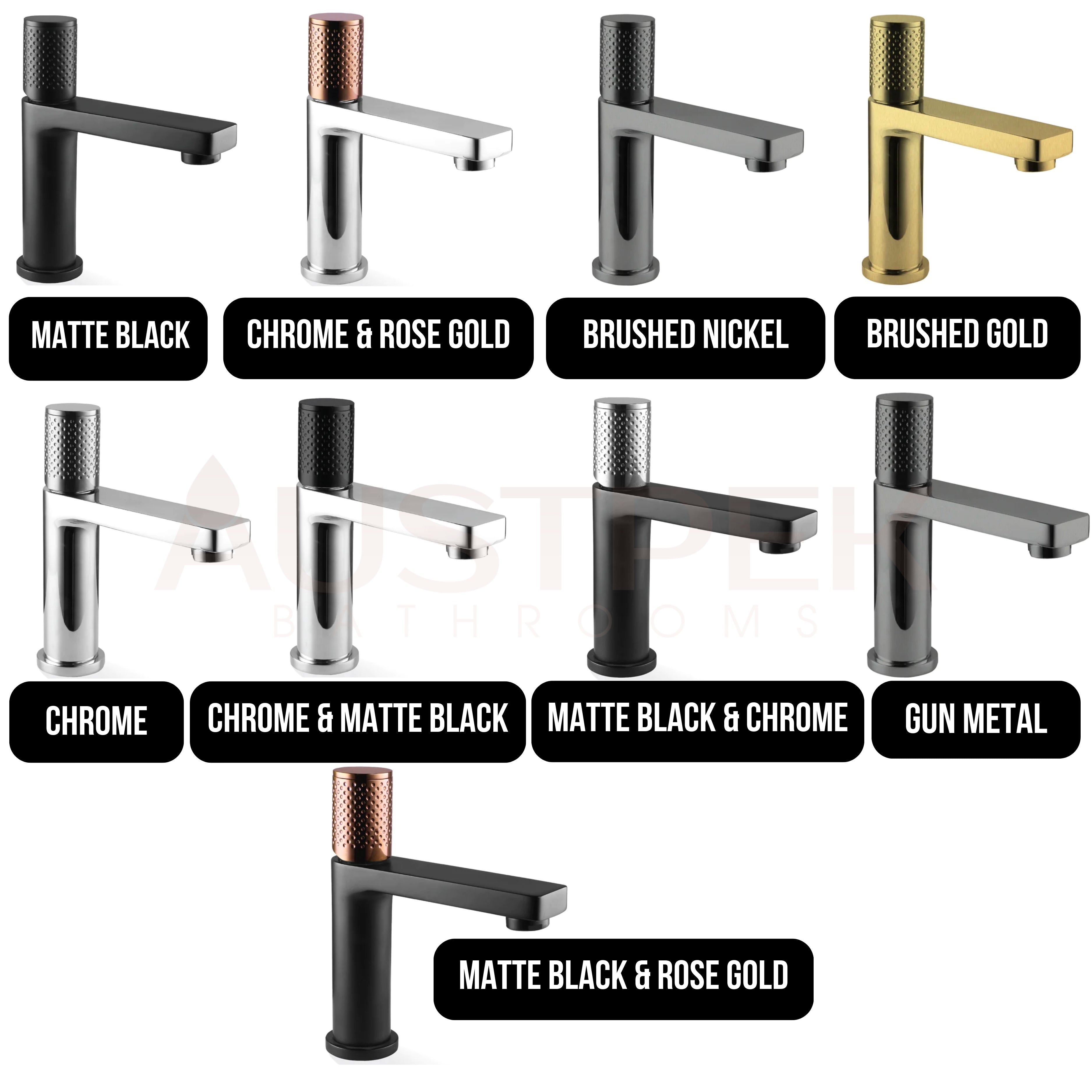 LINKWARE GABE BASIN MIXER CHROME AND ROSE GOLD