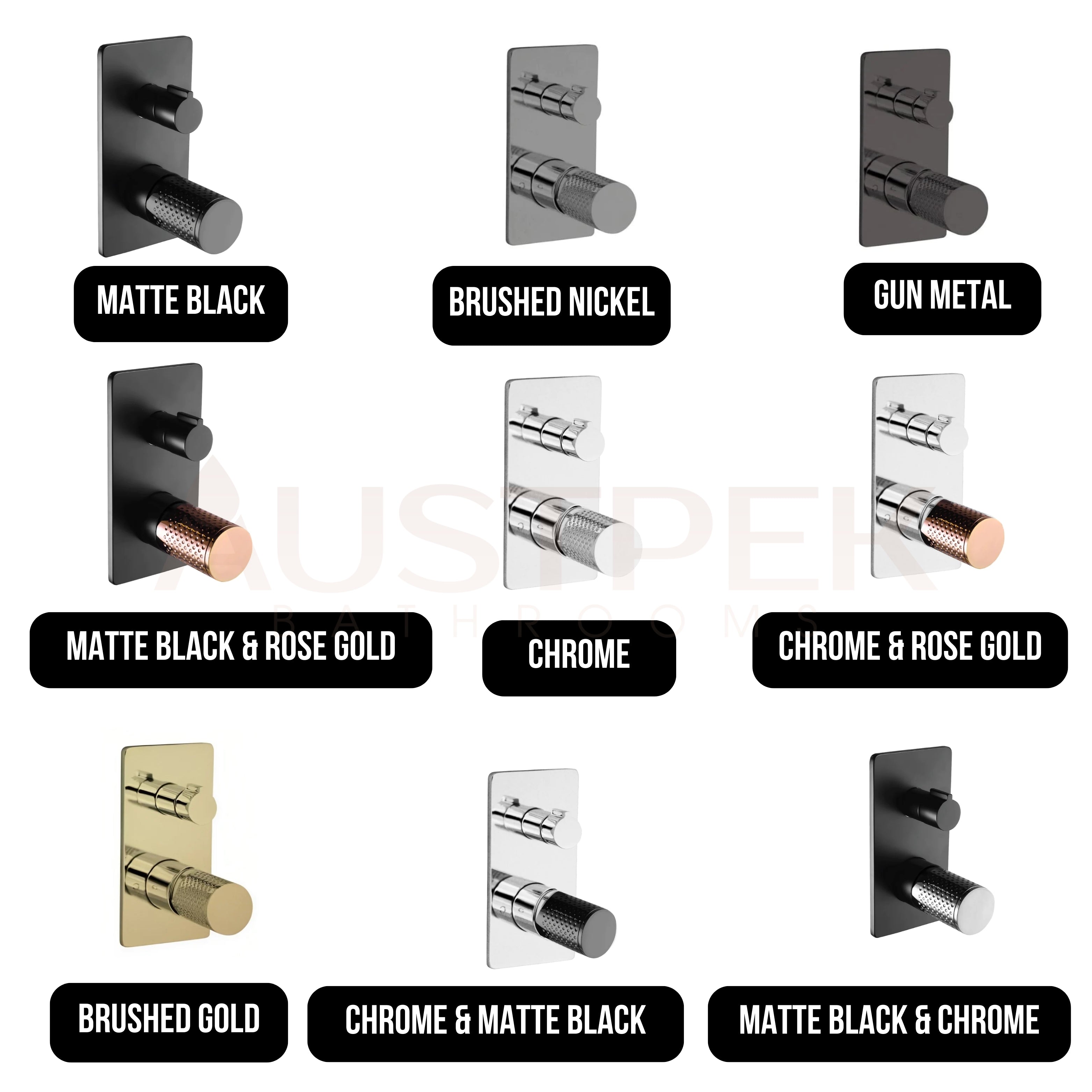 LINKWARE GABE DIVERTER MIXER MATTE BLACK AND CHROME