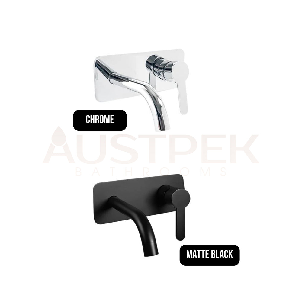 LINKWARE LOUI WALL OUTLET MIXER 200MM MATTE BLACK