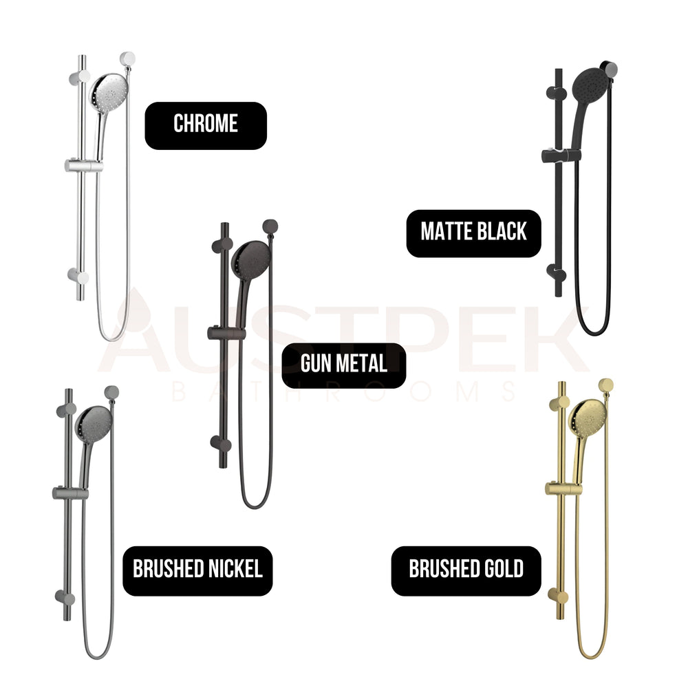 LINKWARE LOUI HAND SHOWER ON RAIL 700MM MATTE BLACK