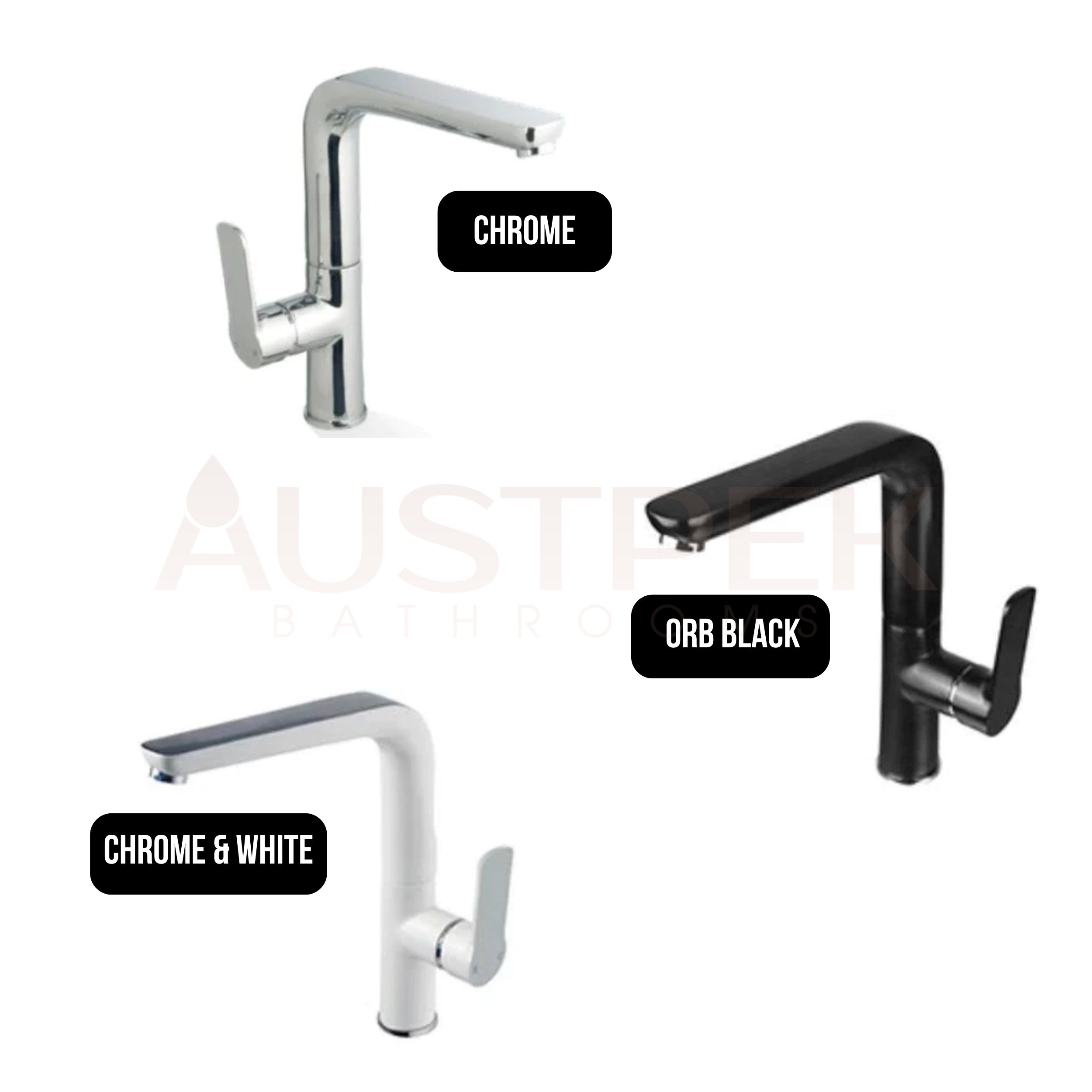 LINKWARE LIBERTY SINK MIXER 285MM WHITE AND CHROME