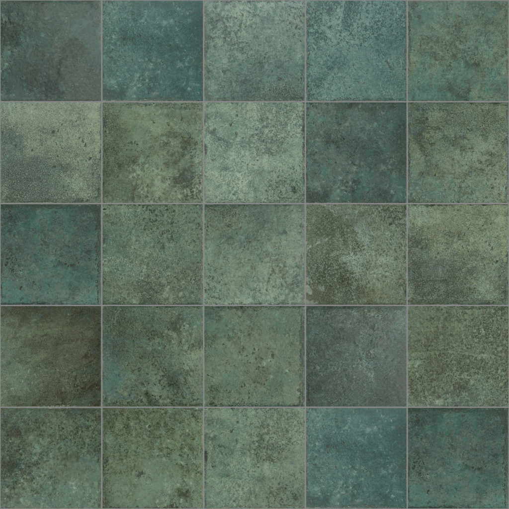 DUNE CERAMICA TAHITI EMERALD MATTE 147X147MM SQUARE TILE (PER BOX)