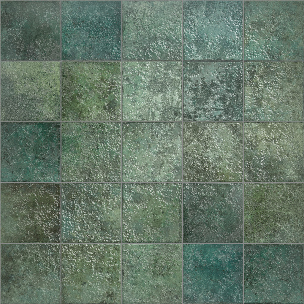 DUNE CERAMICA TAHITI EMERALD GLOSS 147X147MM SQUARE TILE (PER BOX)