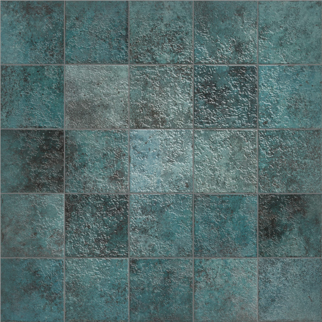 DUNE CERAMICA TAHITI TURQUOISE GLOSS 147X147MM SQUARE TILE (PER BOX)