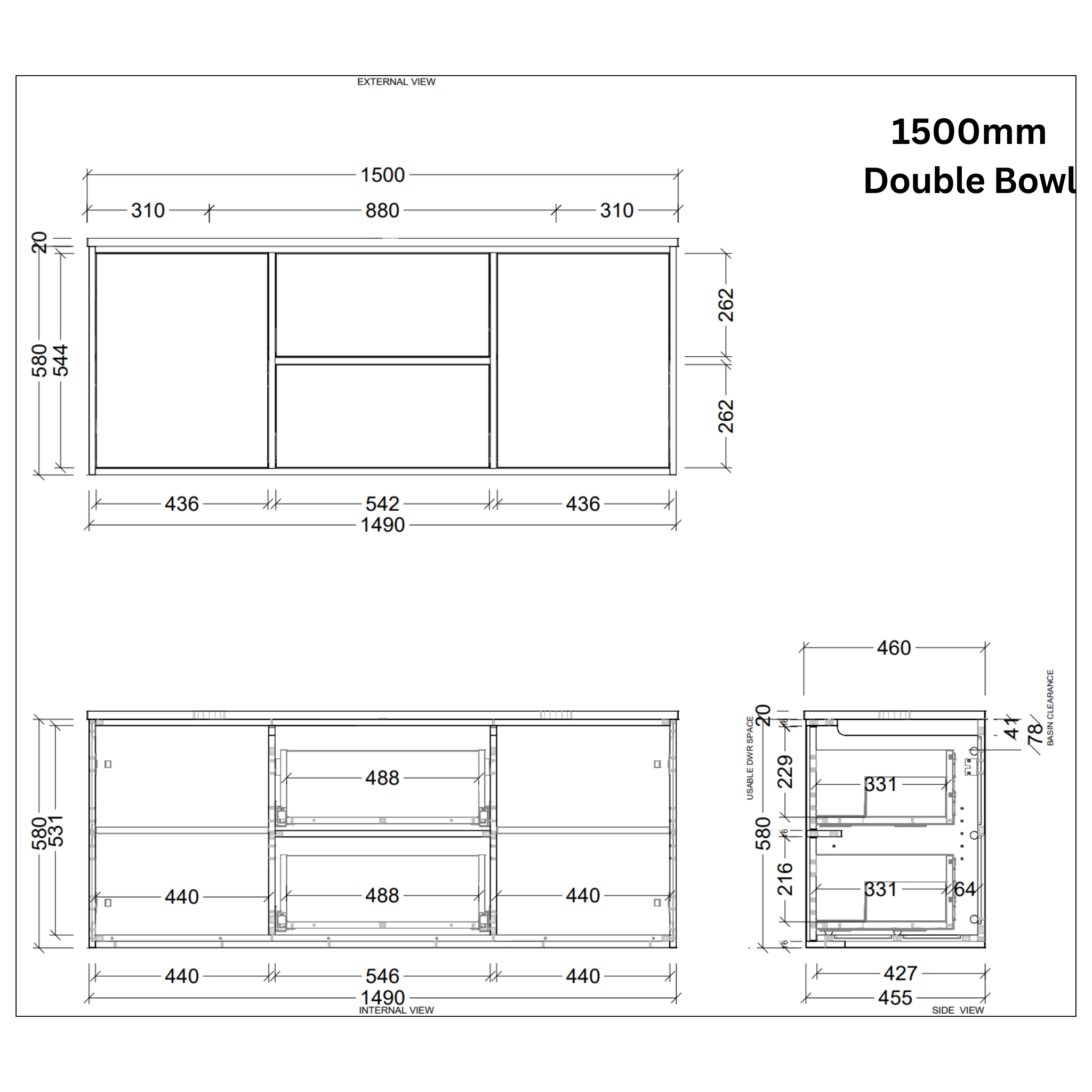TIMBERLINE TAKANO CUSTOM WALL HUNG VANITY (ALL SIZING)