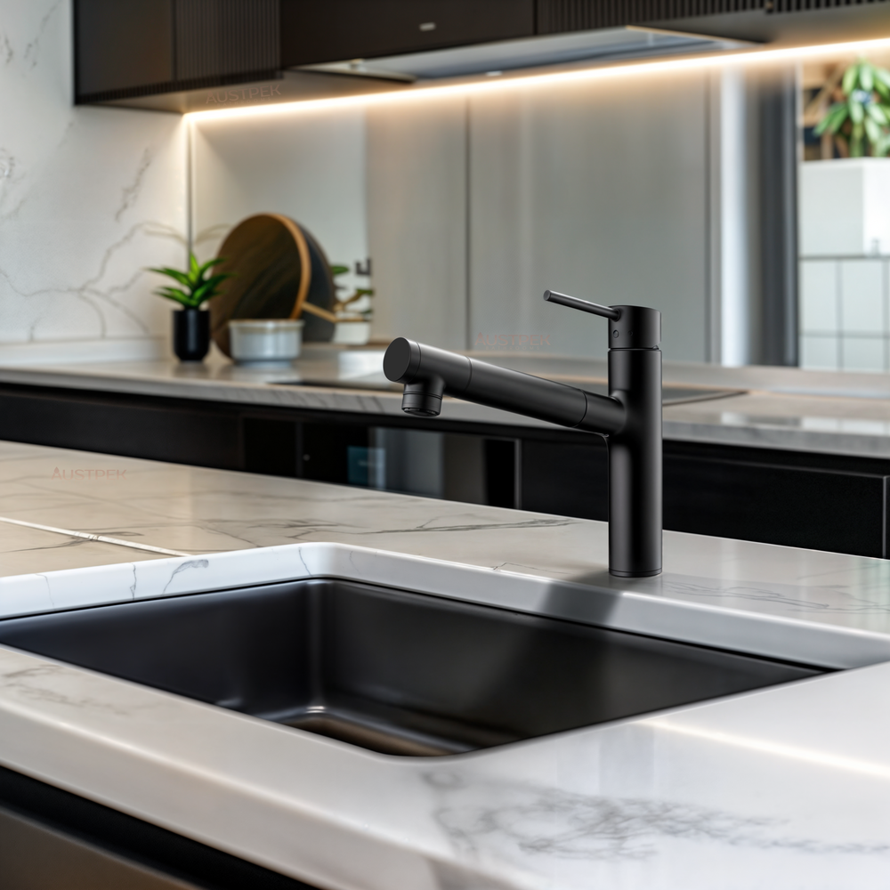 TAQUA T-5 BUILT-IN FILTRATION SINK MIXER 282MM MATTE BLACK
