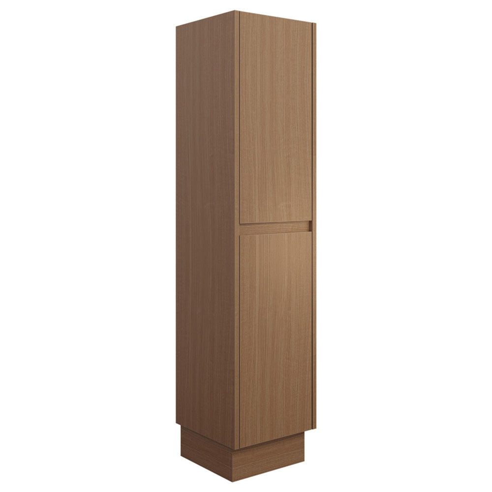 FIENZA EDGE FLOOR STANDING TALL BOY ON KICKBOARD WALNUT 350X1520MM