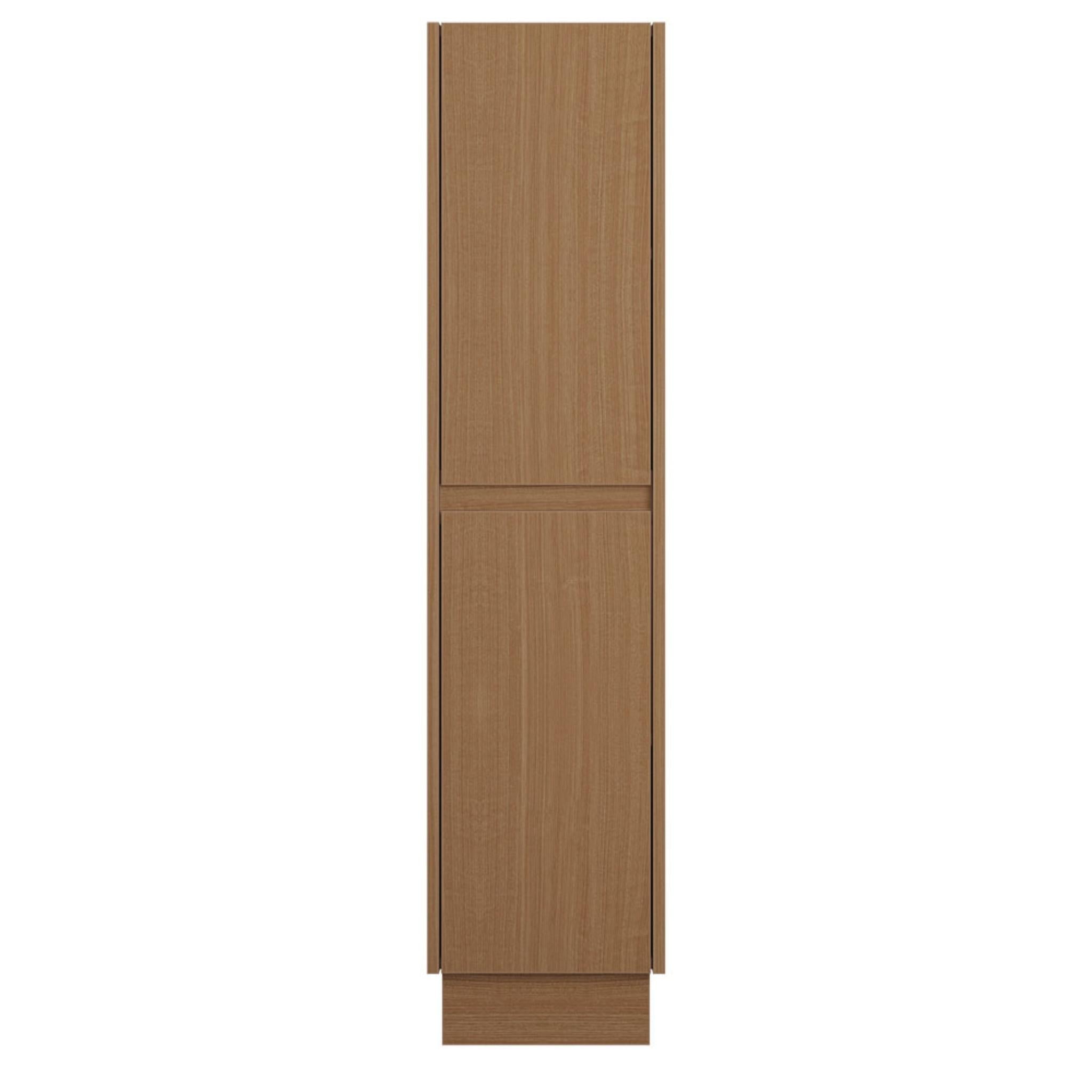 FIENZA EDGE FLOOR STANDING TALL BOY ON KICKBOARD WALNUT 350X1520MM
