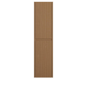 FIENZA EDGE WALL HUNG TALL BOY ON KICKBOARD WALNUT 350X1520MM