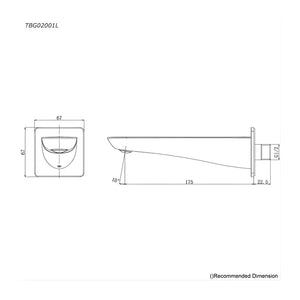 TOTO GA BATH SPOUT 175MM CHROME
