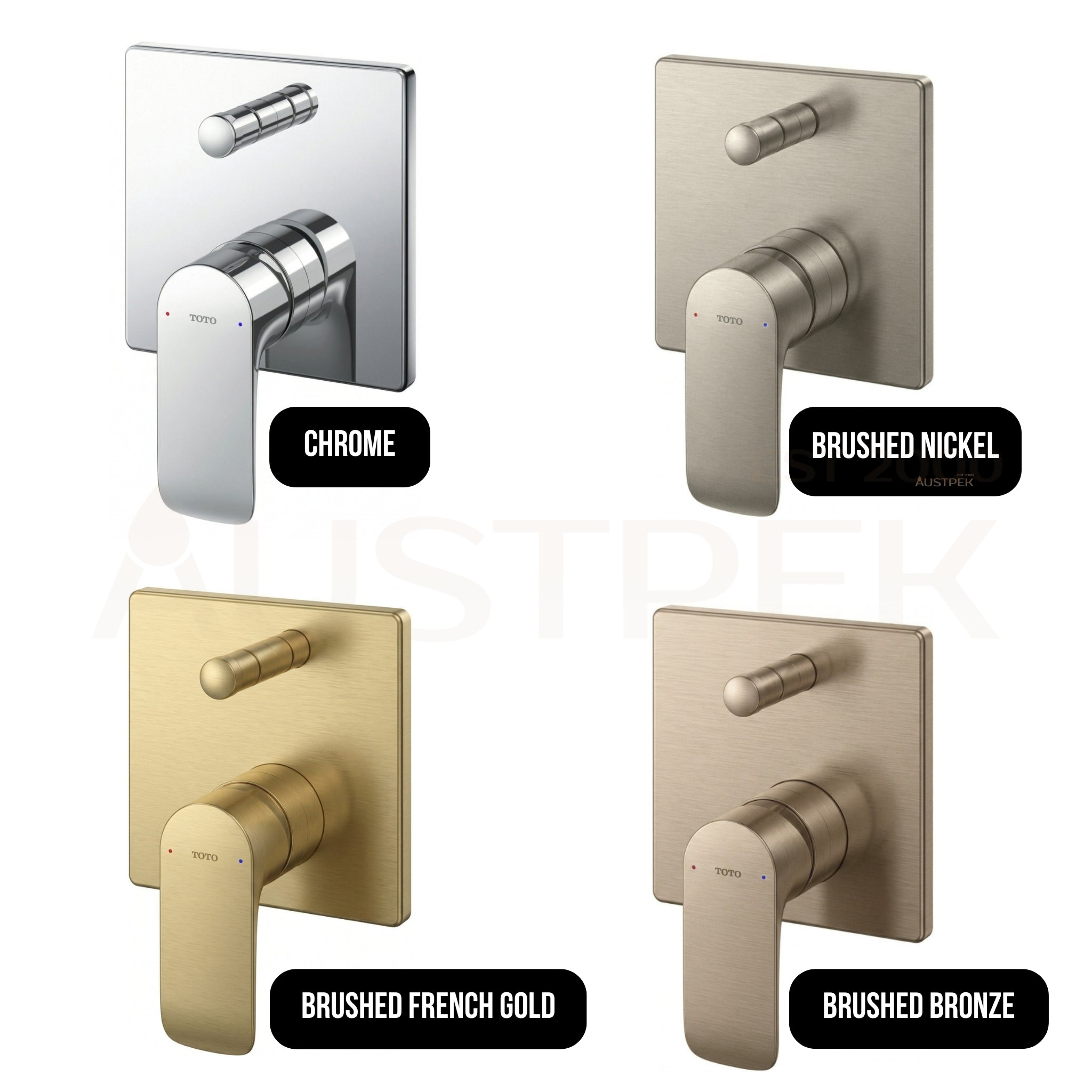 TOTO GA SHOWER MIXER WITH DIVERTER FULL KIT 130MM BRUSHED BRONZE
