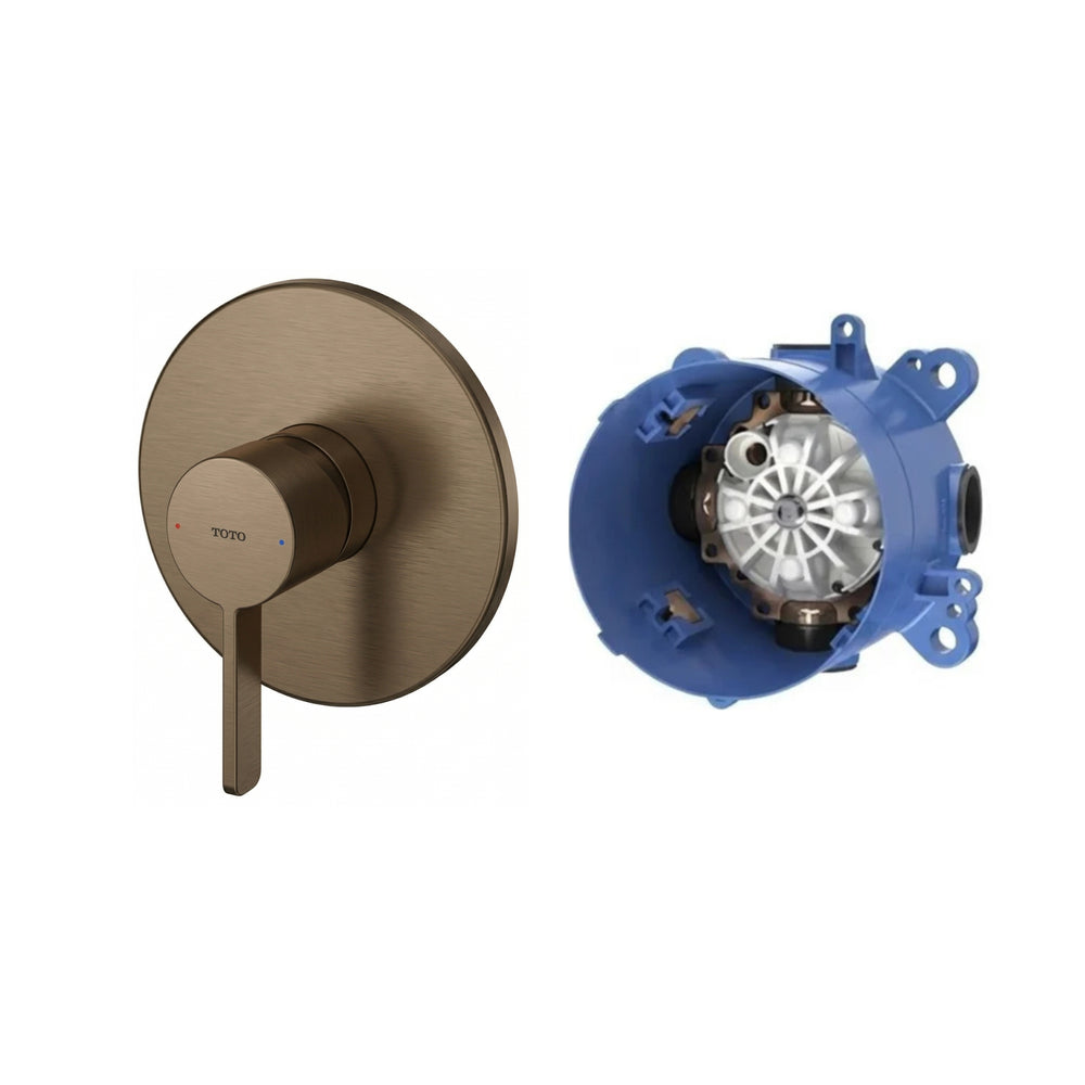 TOTO GF SINGLE LEVER SHOWER MIXER FULL KIT BRUSHED BRONZE