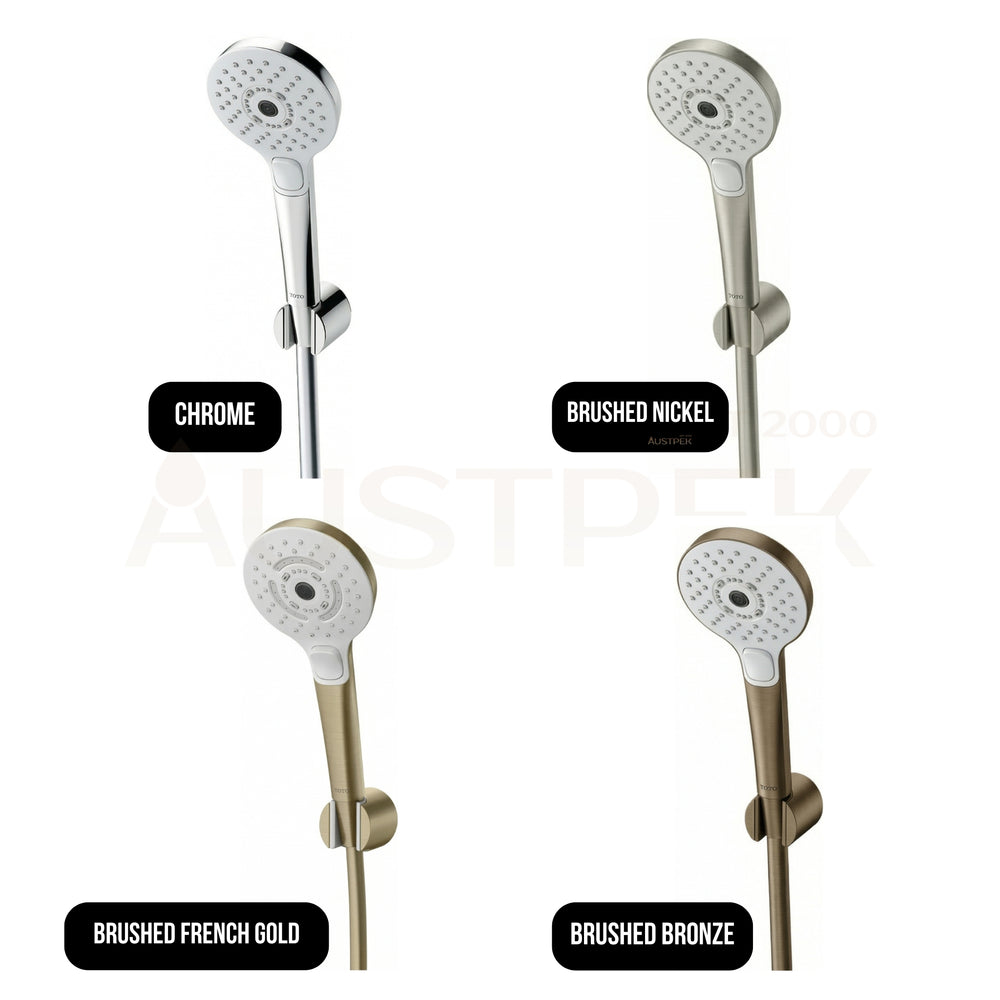 TOTO G SELECTION ROUND 3-MODE HAND SHOWER WITH HOSE 110MM BRUSHED BRONZE