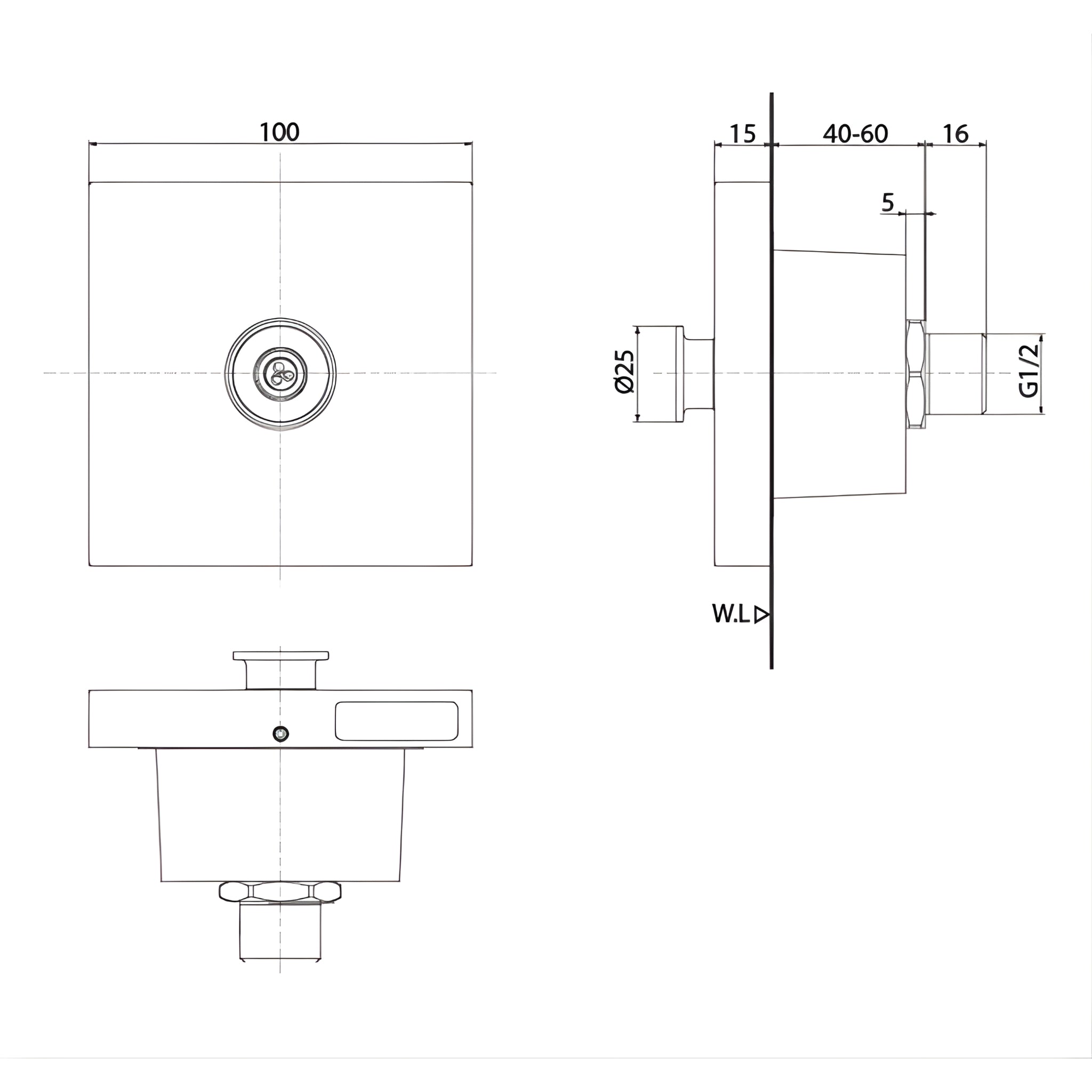 TOTO G SELECTION GYROSTREAM BODY SHOWER 100MM BRUSHED BRONZE