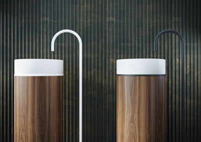 BELBAGNO TESORO FREESTANDING PEDESTAL BASIN MATTE WHITE 380MM X 850MM