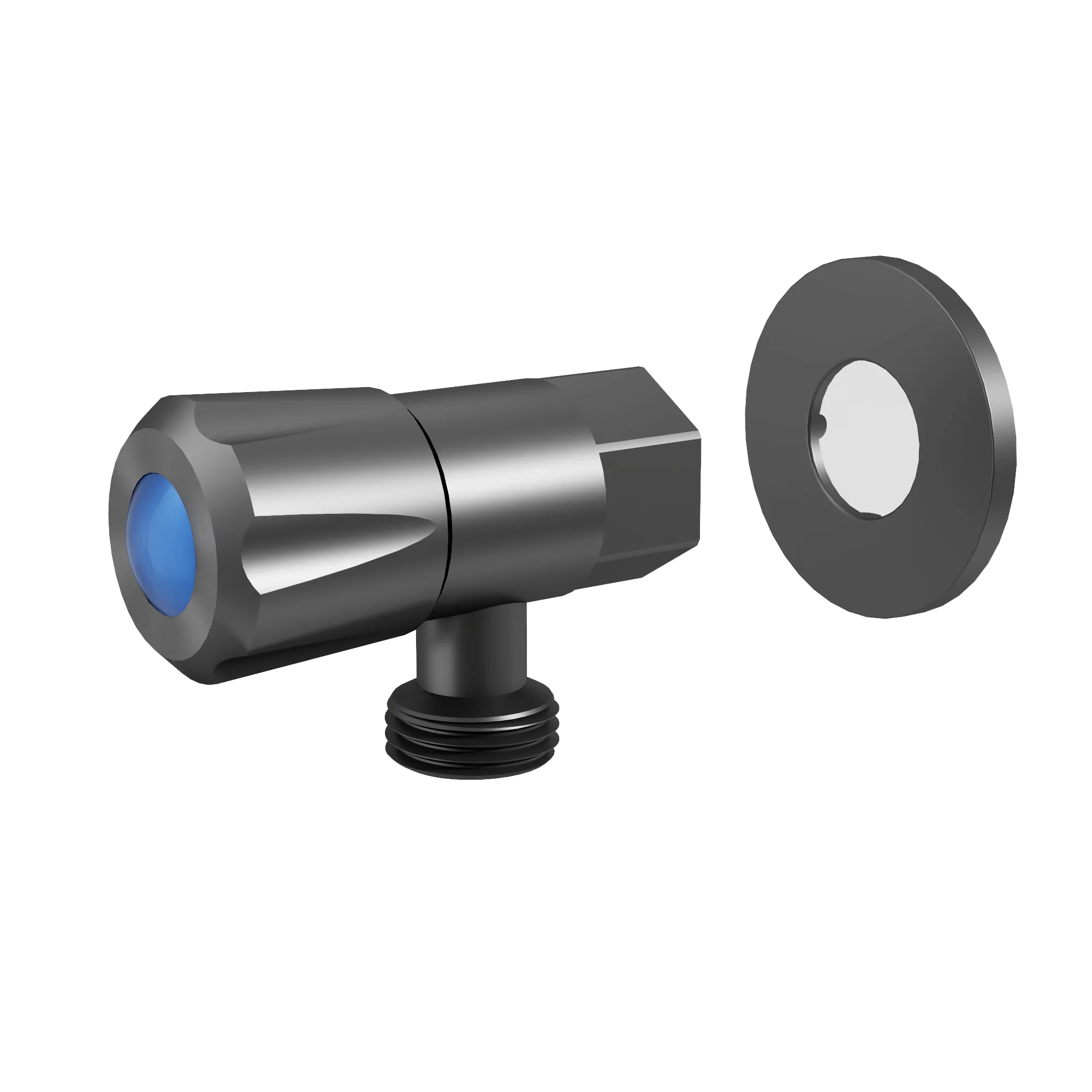 AMOZA LEAD FREE MINI CISTERN TAP WITH COVER PLATE GUN METAL