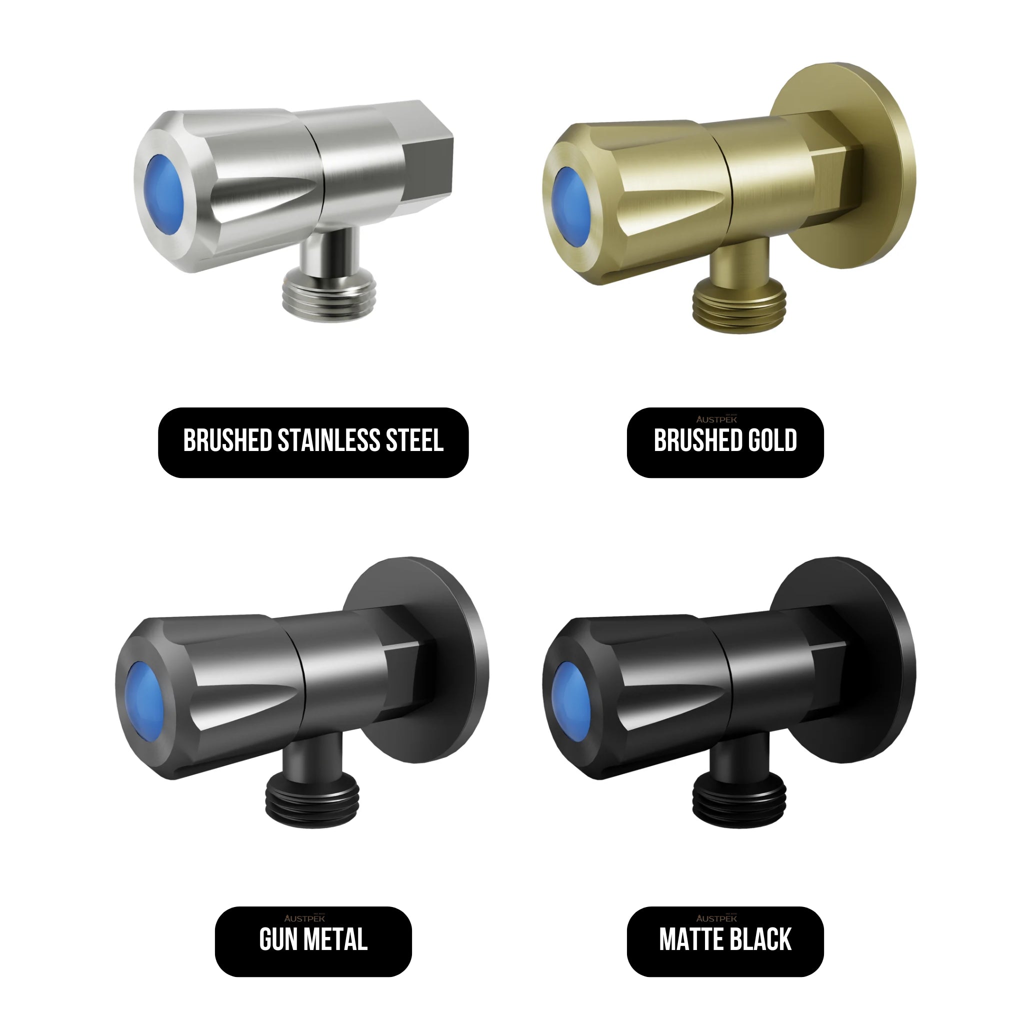 AMOZA LEAD FREE MINI CISTERN TAP WITH COVER PLATE BRUSHED GOLD