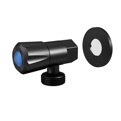 AMOZA LEAD FREE WASHING MACHINE TAP WITH COVER PLATE MATTE BLACK