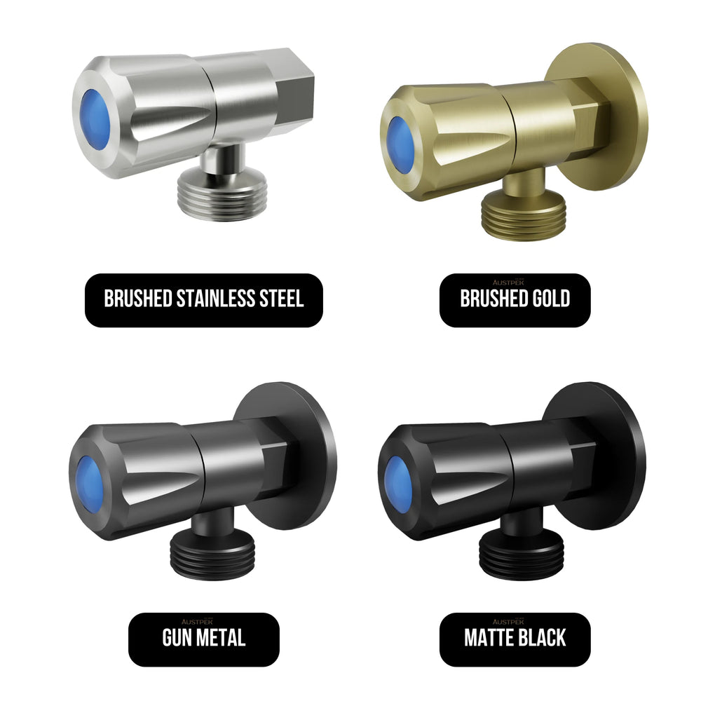 AMOZA WASHING MACHINE TAP WITH COVER PLATE GUN METAL