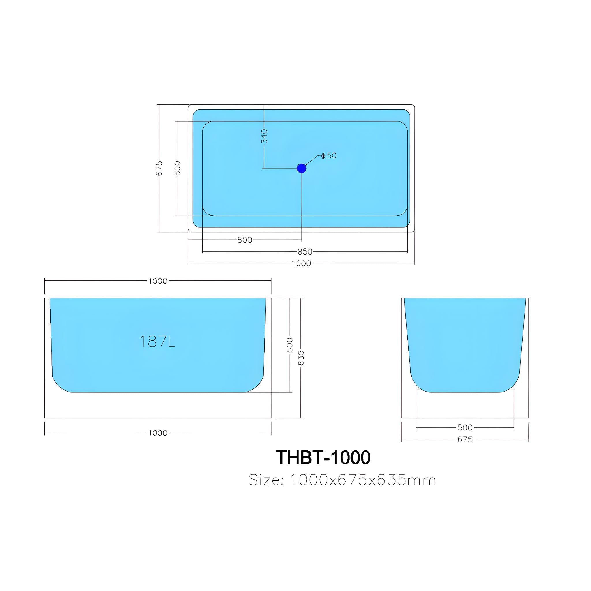 POSEIDON THEO BACK TO WALL BATH NON OVERFLOW GLOSS WHITE (AVAILABLE IN 1000MM, 1200MM, 1300MM, 1400MM, 1500MM AND 1700MM)
