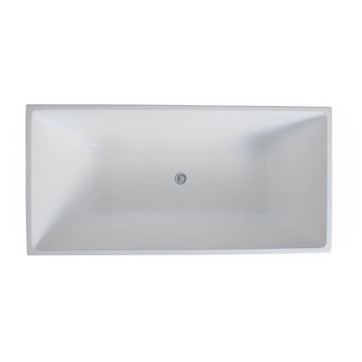 POSEIDON THEO BACK TO WALL BATHTUB NON OVERFLOW MATTE WHITE (AVAILABLE IN 1400MM, 1500MM AND 1700MM)