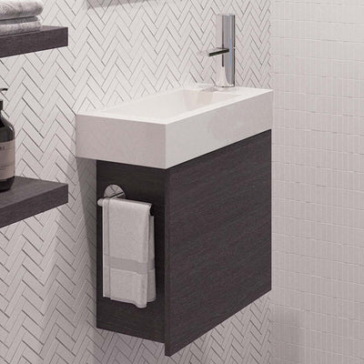 TIMBERLINE THEO 460MM SPACE SAVING SINGLE BOWL CUSTOM WALL HUNG VANITY