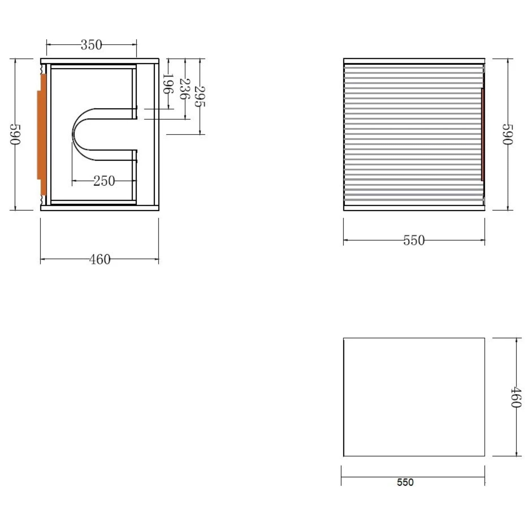 INFINITY THENA WHITE 600MM SINGLE BOWL WALL HUNG VANITY