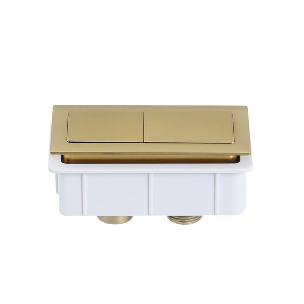 TURNER HASTINGS RECTANGLE FLUSH BUTTON BRUSHED BRASS