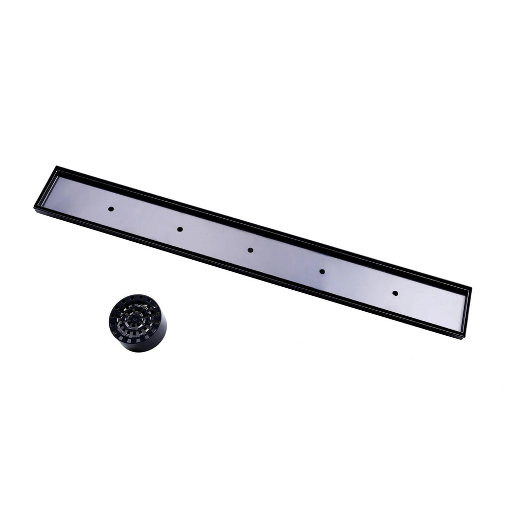 POSEIDON TIFD-B FLOOR GRATE OUTLET 80MM BLACK 600MM, 800MM, 900MM, 1000MM AND 1200MM