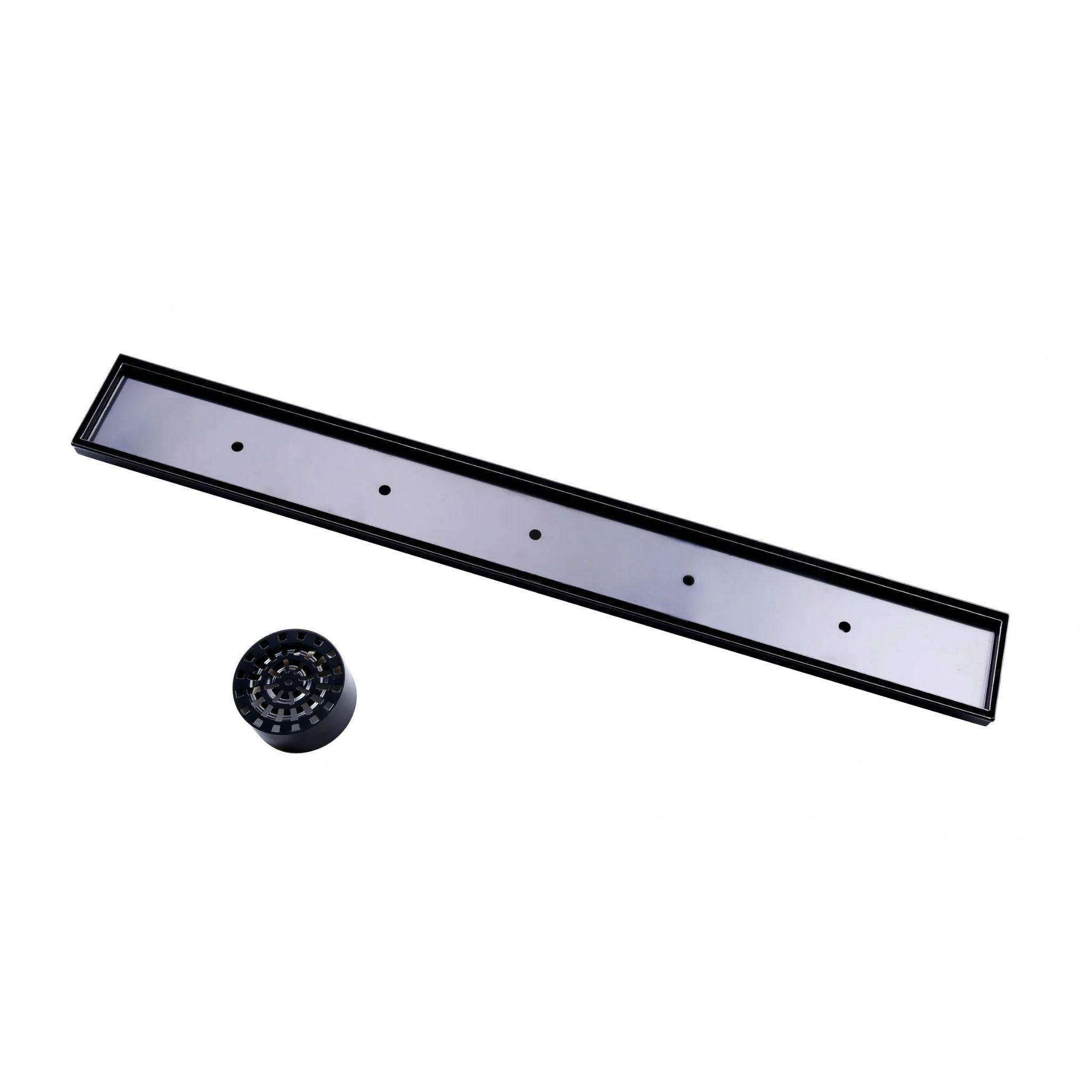 POSEIDON TIFD-B FLOOR GRATE OUTLET 80MM BLACK 600MM, 800MM, 900MM, 1000MM AND 1200MM