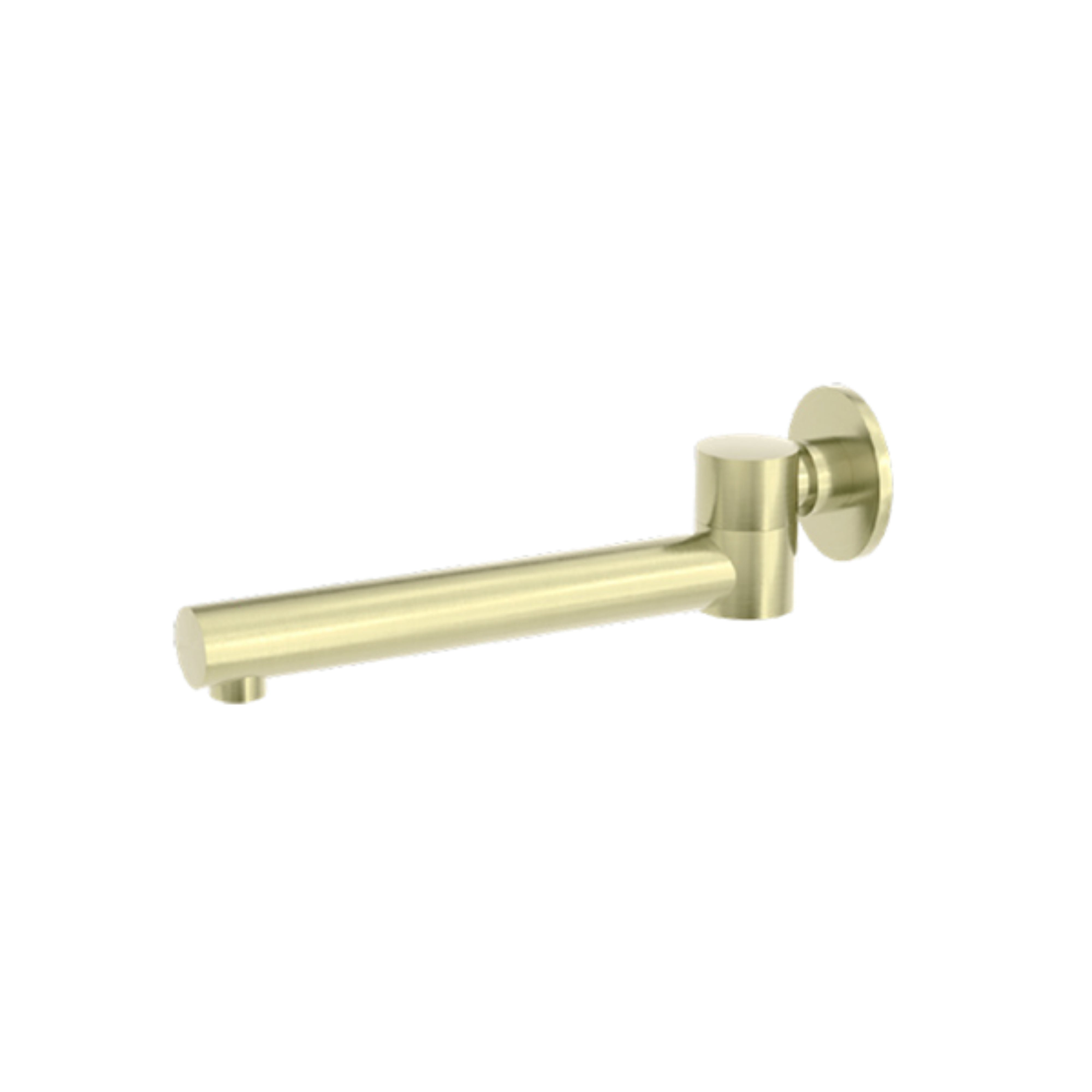 NERO DOLCE WALL MOUNTED SWIVEL BATH SPOUT 242MM BRUSHED GOLD