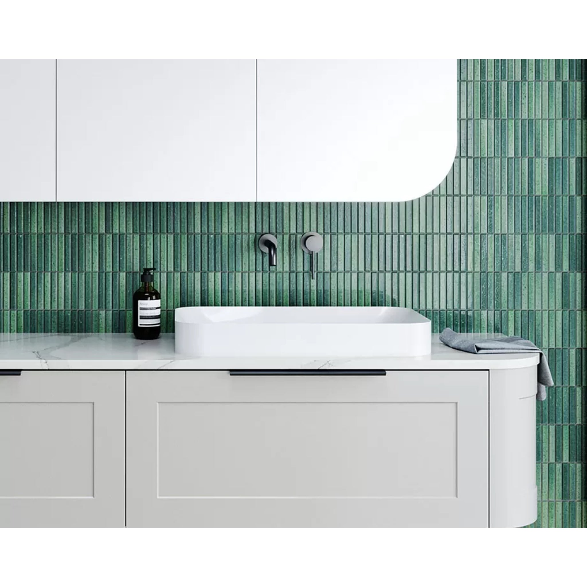 TIMBERLINE ROME INSET CERAMIC BASIN GLOSS WHITE 600MM