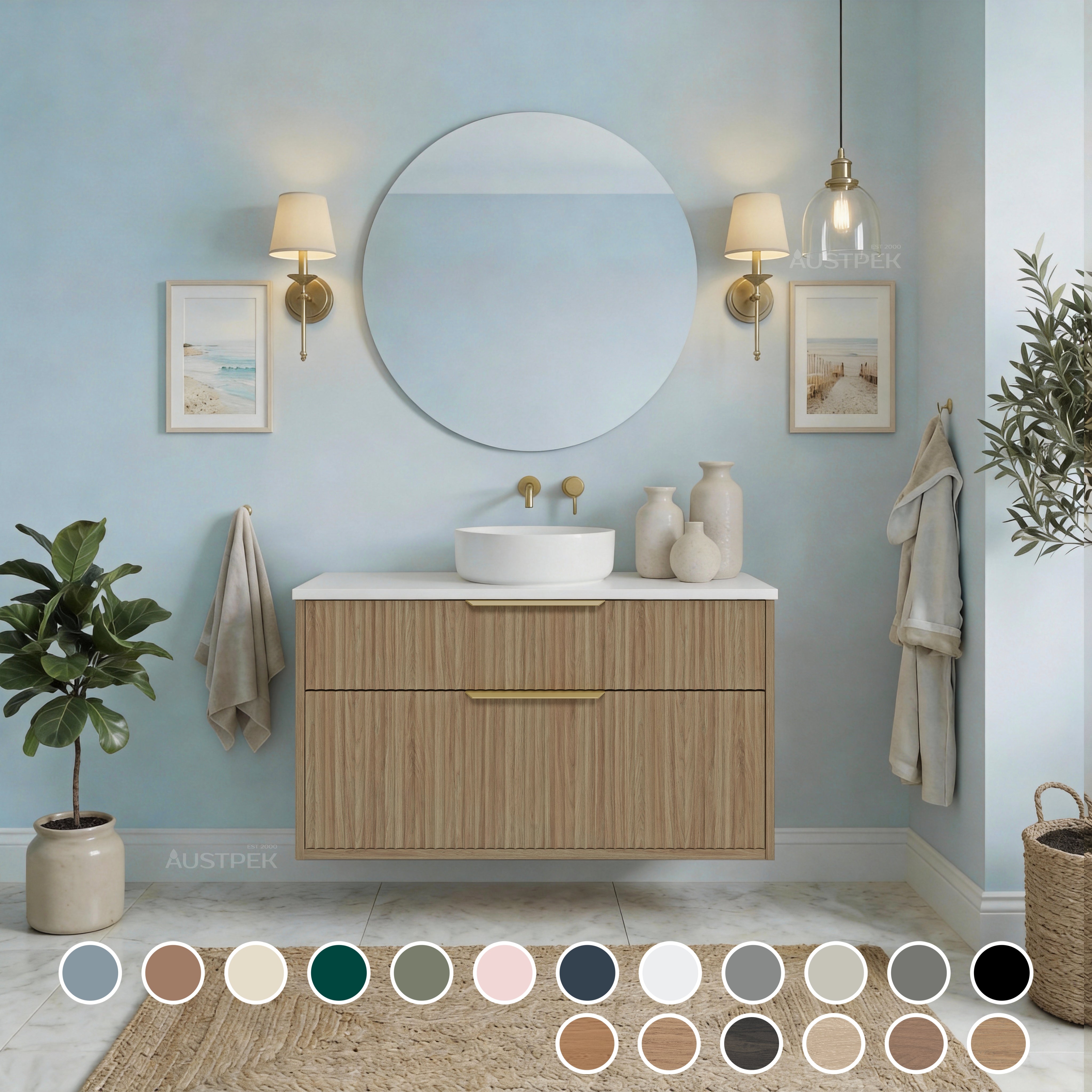 TIMBERLINE SAVOY CUSTOM WALL HUNG VANITY (ALL SIZING)