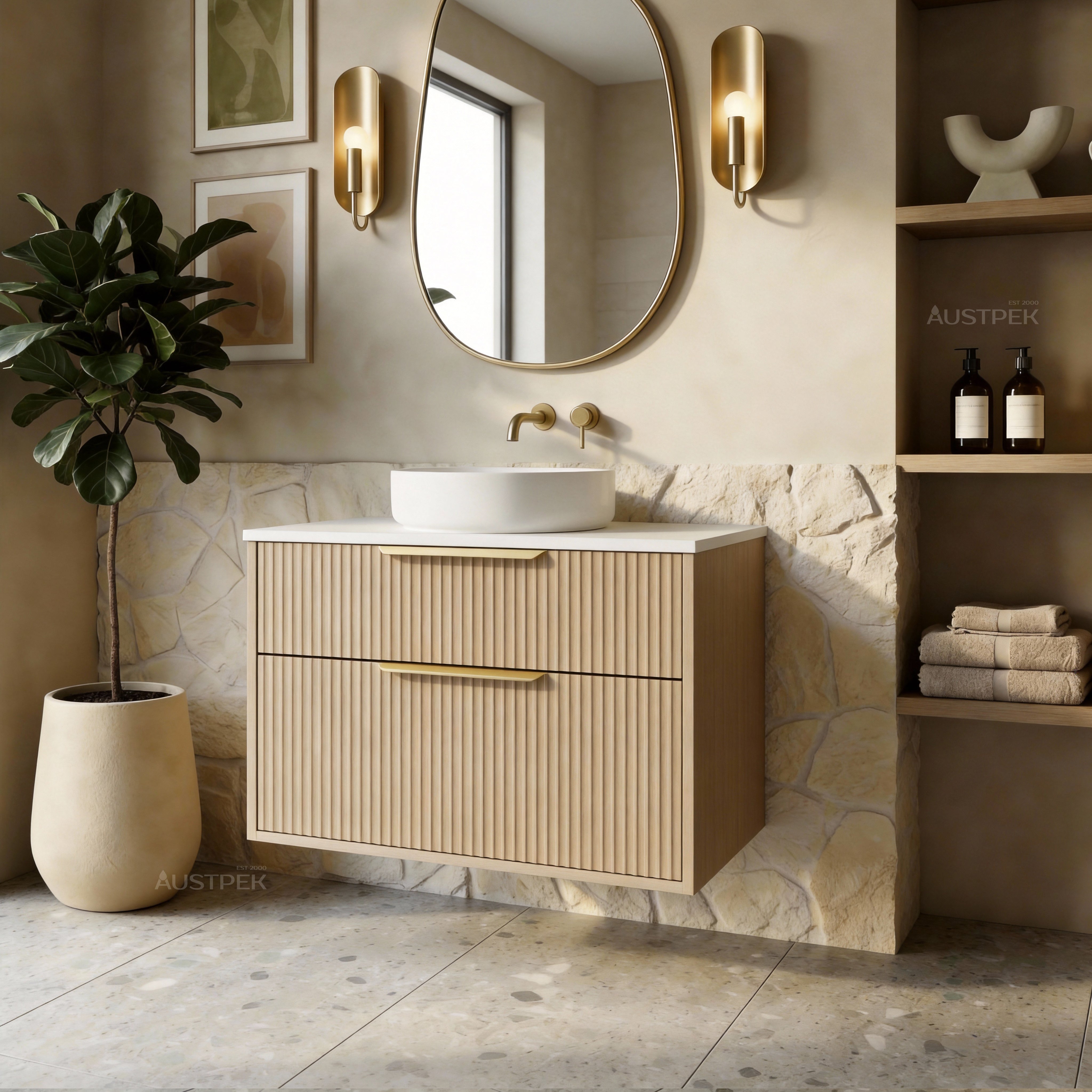 TIMBERLINE SAVOY CUSTOM WALL HUNG VANITY (ALL SIZING)