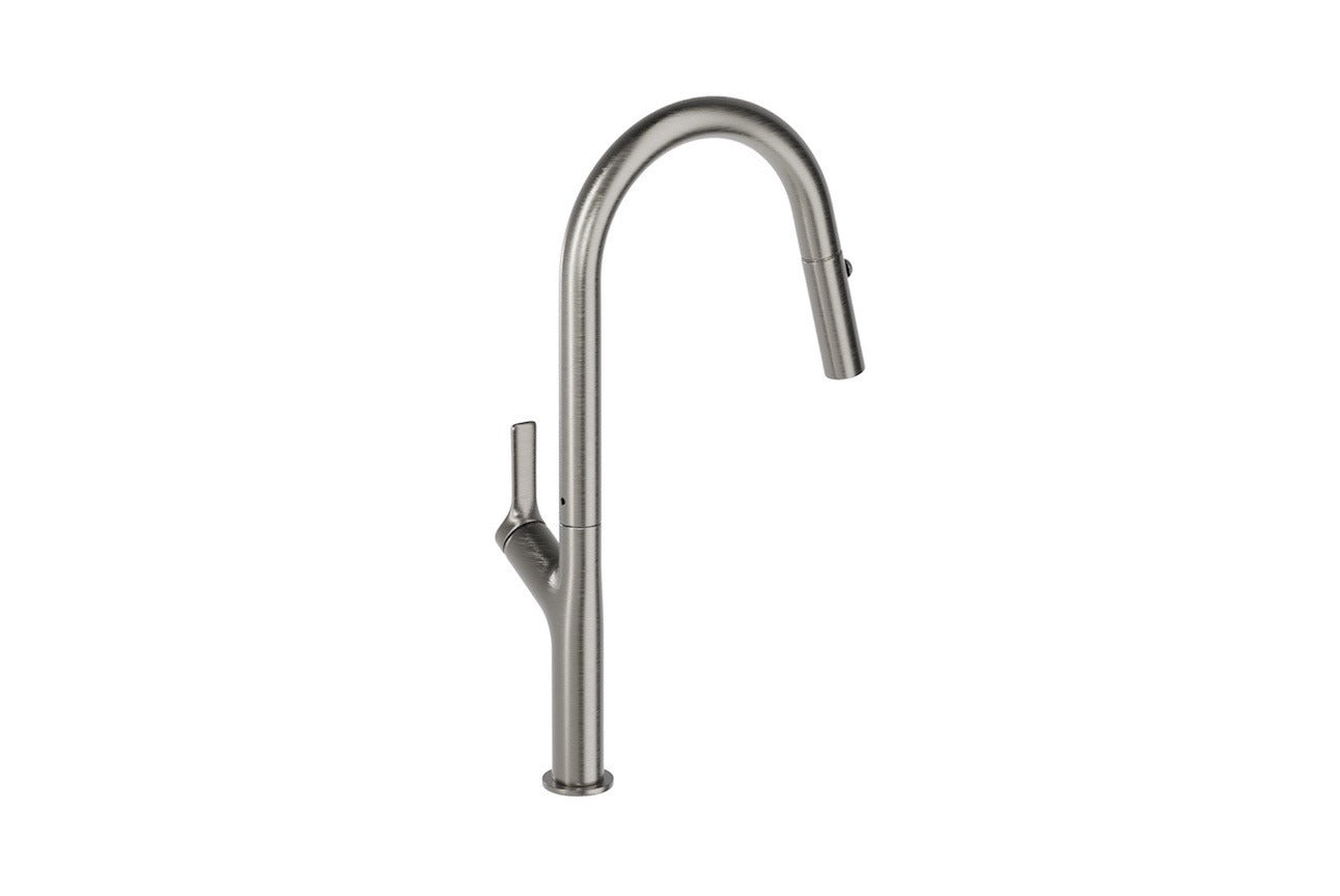 LINSOL TISH PULL-OUT SINK MIXER 463MM BRUSHED STAINLESS