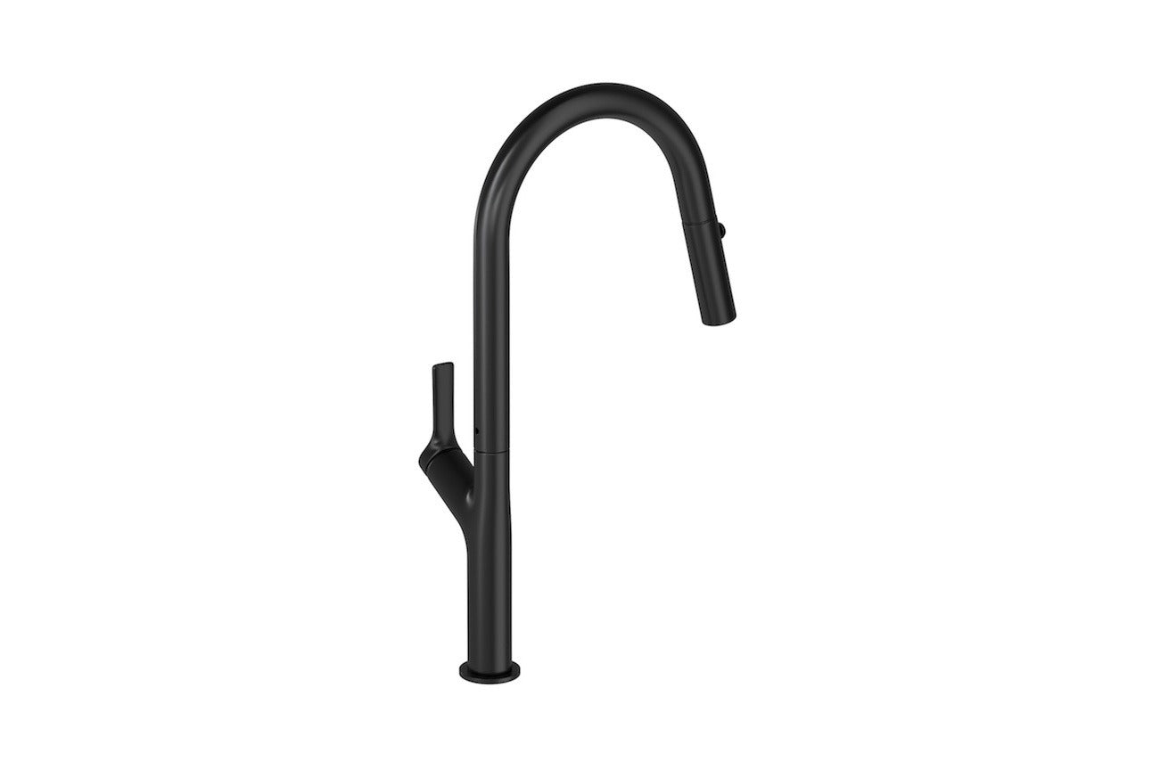 LINSOL TISH PULL-OUT SINK MIXER 463MM MATTE BLACK